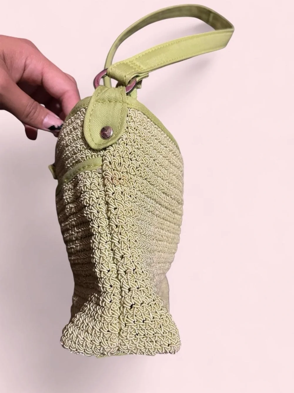 Light Green Crochet Shoulder Bag